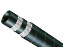 The detailed structure of EN 854 3TE textile reinforced hydraulic hose.