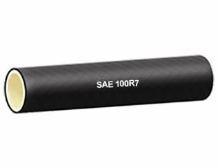The detailed structure of SAE 100 R7 thermoplastic hydraulic hose.